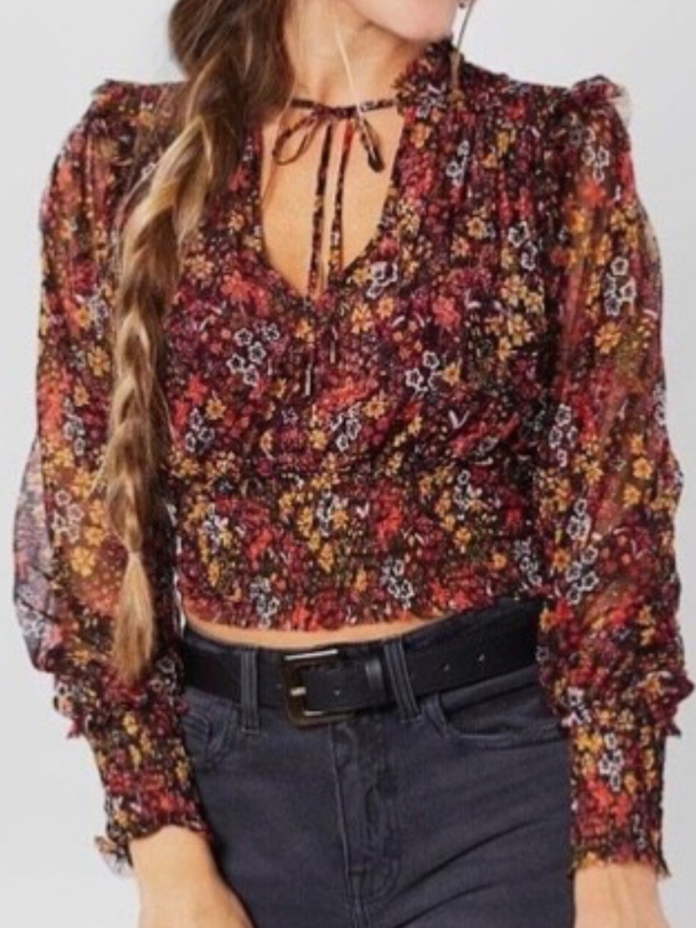 New Free People Twyla Mesh Top